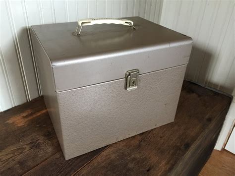 vintage metal file box